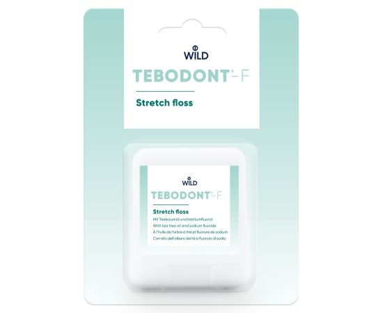 Зубна нитка Dr. Wild TEBODONT-F з олією чайного дерева та фторидом, 50 м