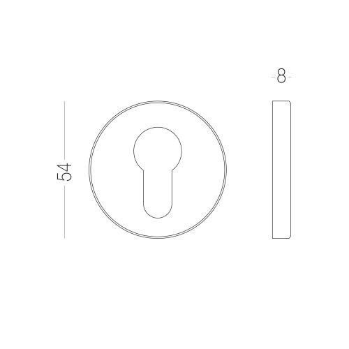 Накладка під циліндр МВМ Et11 SS Нержавіюча сталь