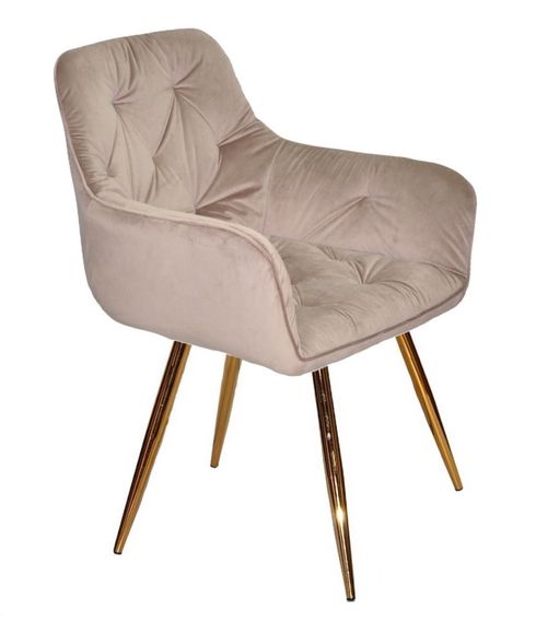 Крісло поворотне Sara GD (swivel chair 180°) на золотих металевих ногах, оббивка велюр велюр моко PH-610 | Зображення 6