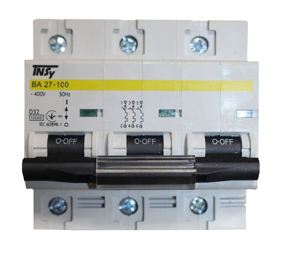 Автоматичний вимикач ВА27-100 3Р 32А 10 кА х-ка D Ny95504902 | Зображення 1