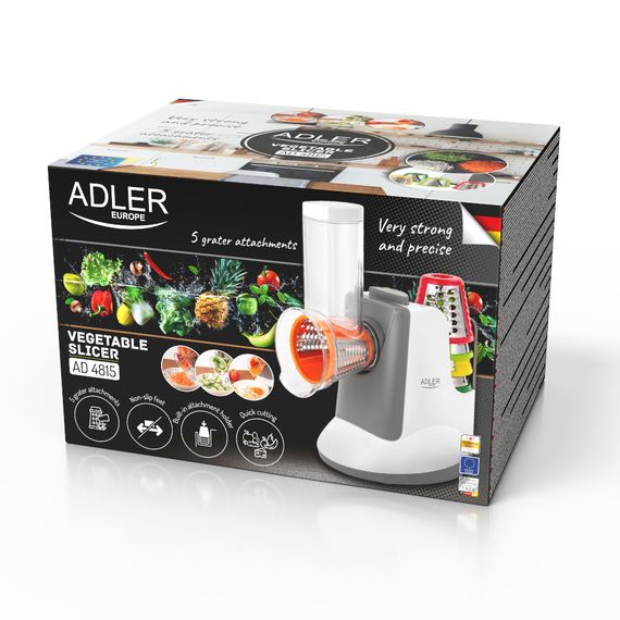 Мультирезка Adler AD 4815 электрическая овощерезка 150 Вт с 5 насадками | Зображення 9