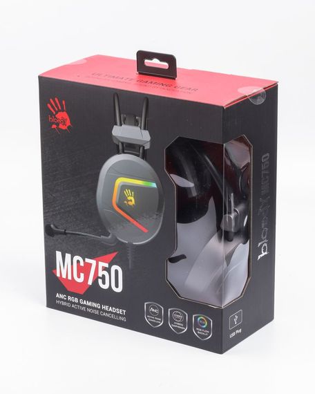 Гарнітура ігрова Bloody MC750 Bloody з підсвічуванням, USB, колір сірий | Зображення 5