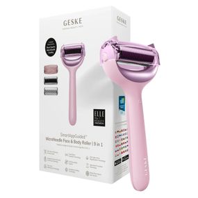 Ролик для игловой мезотерапии лица и тела GESKE MicroNeedle Face&Body Roller 9в1 turquoise, Розовый