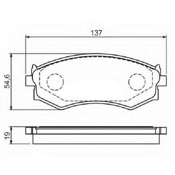 Тормозные колодки Bosch дисковые передние NISSAN Maxima QX 2.0i 94-00 0986461139 | Зображення 1