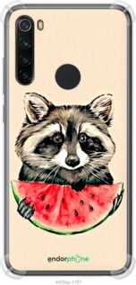 Чохол на Xiaomi Redmi Note 8 Єнотик з кавуном "4605sp-1787-2448"