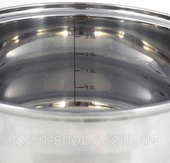 Набор 4 кастрюли Ofenbach Casserole из нержавеющей стали (1.1л, 1.7л, 2.4л, 3.4л) со стеклянными крышками NB-100004 | Зображення 2