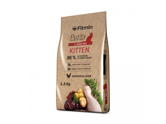 Fitmin cat Purity Kitten (для кошенят з куркою та печінкою), 1,5 кг | Зображення 2