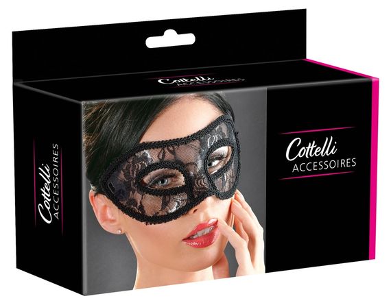 Маска на очі - 2480271 Cottelli Collection Lace Eye Mask Black