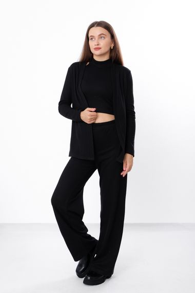 Костюм жіночий 3-ка (топ,кофта,брюки) Носи своє 44/46 Чорний (p-16033-184448) | Зображення 1