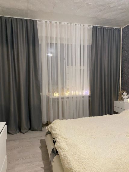 Тюль однотонний білий креп шифон вуаль, на метраж, висота 300 см з обважнювачем