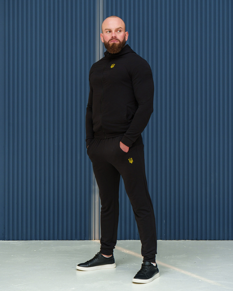 Костюм тризуб весна чёрный S M | Зображення 3