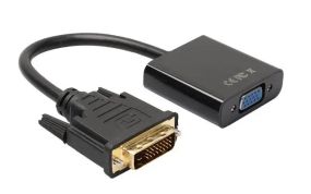 Конвертер видеосигнала DVI-D (24+1) M - VGA 15 pin F HDTV 1080p черный
