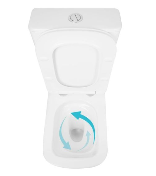 Унітаз підлоговий Qtap Tern Ultra Quiet з сидінням Slim Duroplast/ Soft-close/ Quick Release QT17226003AW | Зображення 5