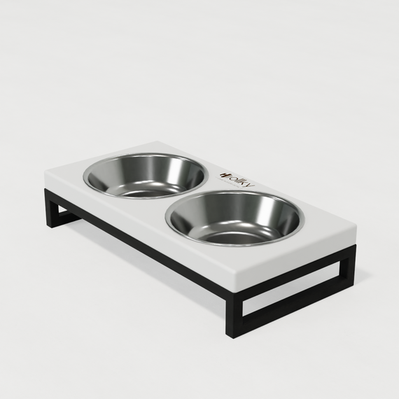 Миски на подставке для маленьких собак и котов Hollky Base XS (2 × 0,25 л) BXS-28145-BLWH | Зображення 6