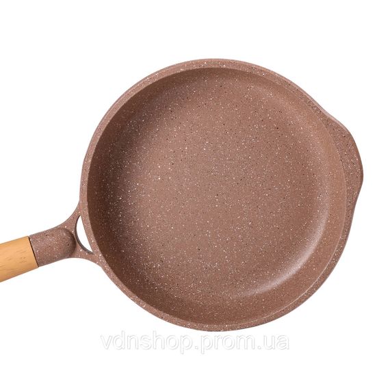 Алюмінієва сковорода 1,8 л мармурова з антипригарним покриттям Ø 24 см кавова MGC HP-4-423CO | Зображення 1