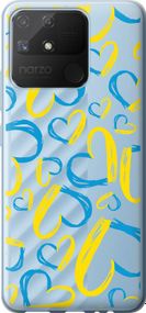 Чехол на Realme Narzo 50A Сердца UA "5292u-2514-17620"