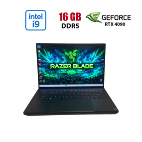 Игровой ноутбук Б-класс Razer Blade 16 RZ09-0483 / 16" (2560x1600) MiniLED / Intel Core i9-13950HX (24 (32) ядра по 2.2 - 5.5 GHz) / 16 GB DDR5 / 1000 GB SSD NVMe / nVidia GeForce RTX 4090, 16 GB GDDR6, 256-bit / WebCam б/у