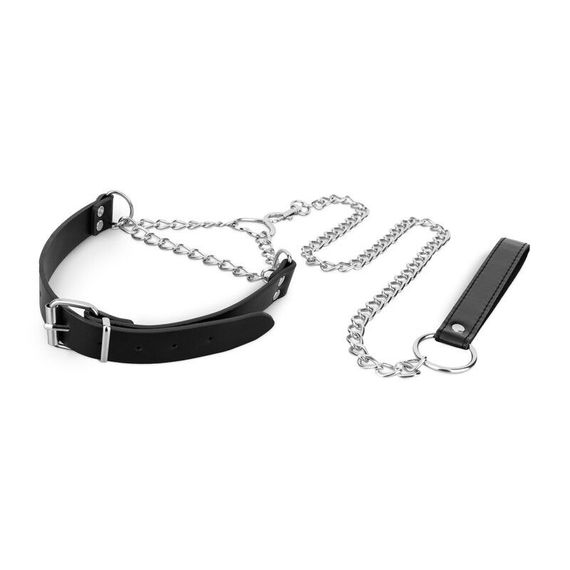 Нашийник з повідцем Bedroom Fantasies: Collar with Chain - Silver | Зображення 5