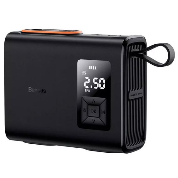 Автомобільний насос Baseus Mega EnergyPump Series Dual Cylinder 6000 mAh (CRNL060001) Black | Зображення 1