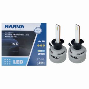 Комплект світлодіодних ламп NARVA H1 Range Power Advanced +100% 6000K 12/24V (181818100)