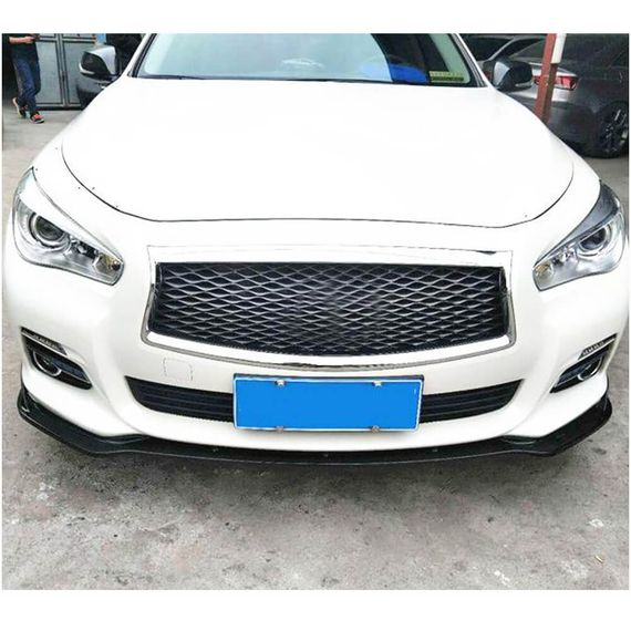 Накладка на передній бампер Lip V1 (для Q50 Base 2014-2017, Карбон) для Infiniti Q50/Q60 рр | Зображення 1