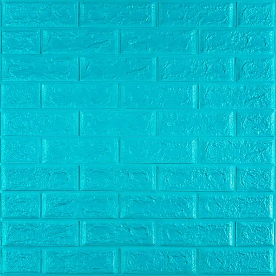 3D панель самоклеющаяся кирпич Бирюза 700х770х5мм (002-5) SW-00000084