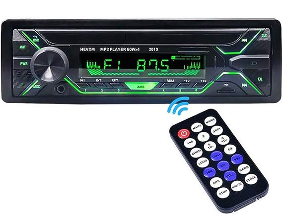 Автомагнітола RGB 5258BT F-157 Bluetooth USB TF AUX Радіо 60Wx4 7 кольорів підсвічування Чорний | Зображення 2