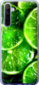 Чохол на Realme 6 Зелені часточки лимона "852t-1913-2448"