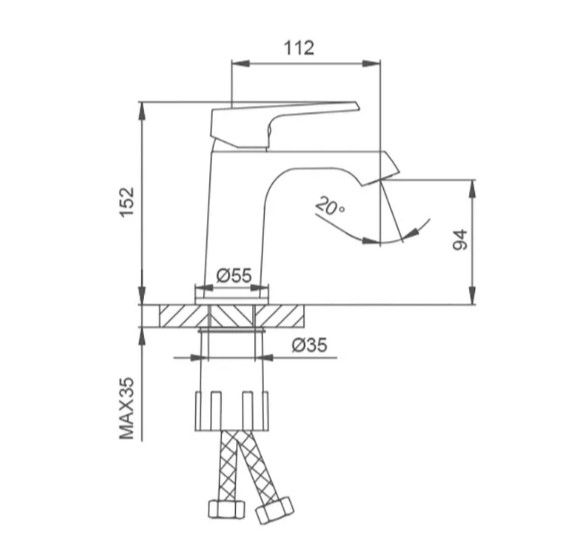Змішувач для умивальника Frap F1071-6 | Зображення 4