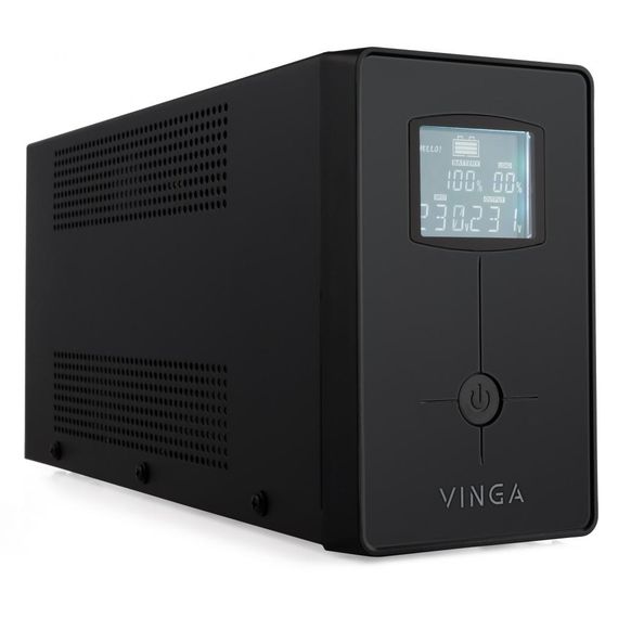 Пристрій безперебійного живлення Vinga LCD 600VA metal case with USB (VPC-600MU) | Зображення 1