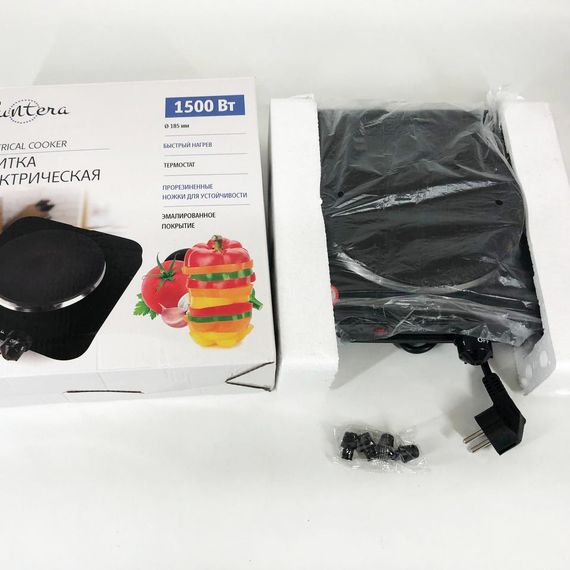 Плита електрична Suntera SP-1930, побутова плита, плита домашня. Колір: чорний | Зображення 2