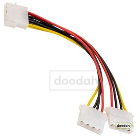 Кабель живлення Molex F 4pin на 2 Molex M 4pin - 20 см