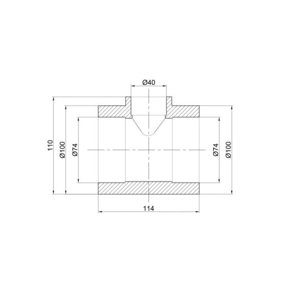 Тройник PPR Thermo Alliance 75х40х75 | Зображення 1