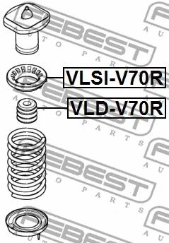 Відбійник амортизатора FORD S-MAX, VOLVO XC70, VOLVO V70, FEBEST (VLDV70R) | Зображення 5