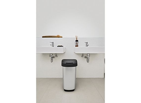 Контейнер для сміття Rotho (Рото) Art Twist 50 л (11677) Сріблястий | Зображення 4