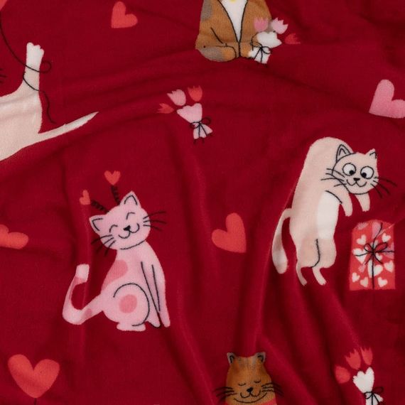 Плед Ardesto Flannel Котики із сердечками ART0124PB 160х200 см | Зображення 2