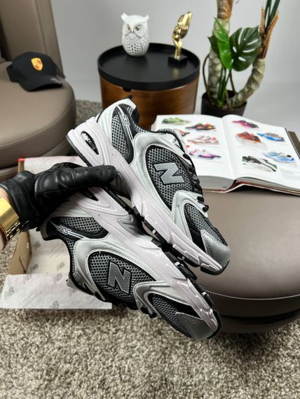Мужские кроссовки New 530 Premium Silver Grey Black весна / літо / осінь А3658 42 26,5