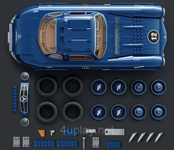 Премиум машинка-конструктор Mattel Brick Shop Hot Wheels Mercedez-Benz 300 SL 1600 деталей | Зображення 2