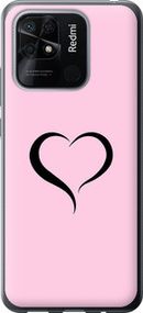Чехол на Xiaomi Redmi 10C Сердце 1 из силикона FCh_083378