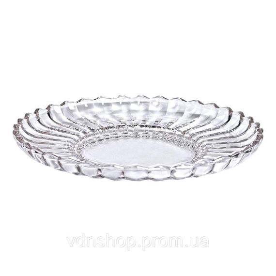 Сервірувальне блюдо Ø 28 см прозоре кругле для дому та кафе HP-YH-32 | Зображення 2