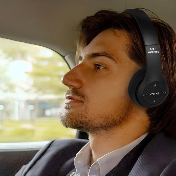 Беспроводные Bluetooth наушники MDR P47 / Наушники накладные с MP3 плеером и microSD | Зображення 1