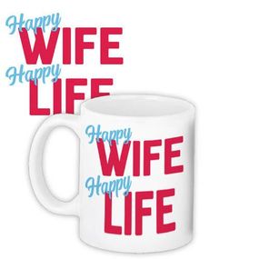 Кружка с принтом Happy wife 330 мл (KR_DBL046)