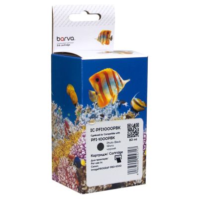 Картридж Barva Canon PFI-1000PBK 0546C001 80мл photo black (IC-PFI1000PBK)