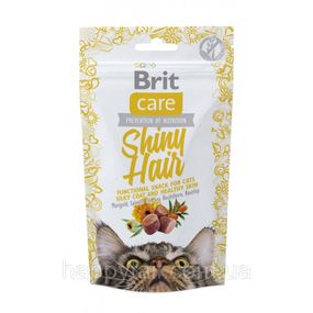 Лакомство Brit Care Functional Snack Shiny Hair д/коть для здоровья я кожи и шерсти с лососем 50 г