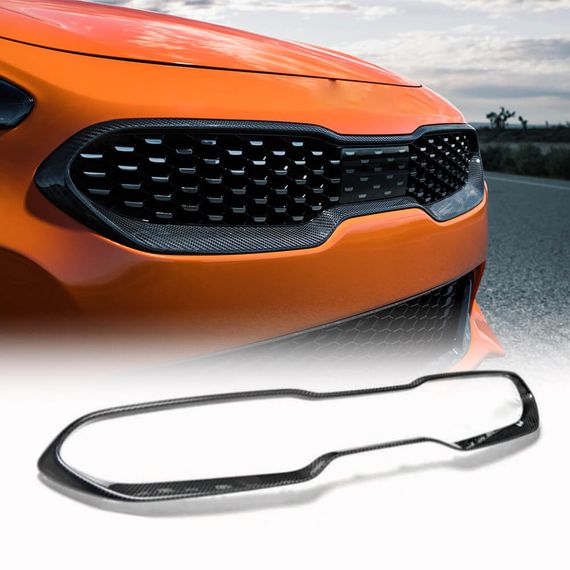 Окантовка Решетки Радиатора (Карбон) для Kia Stinger 2017-2023 гг