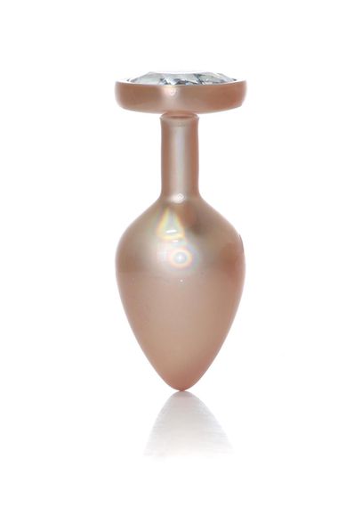 Анальна пробка - Jewellery Pearl Gold Heart Plug Clear M | Зображення 4