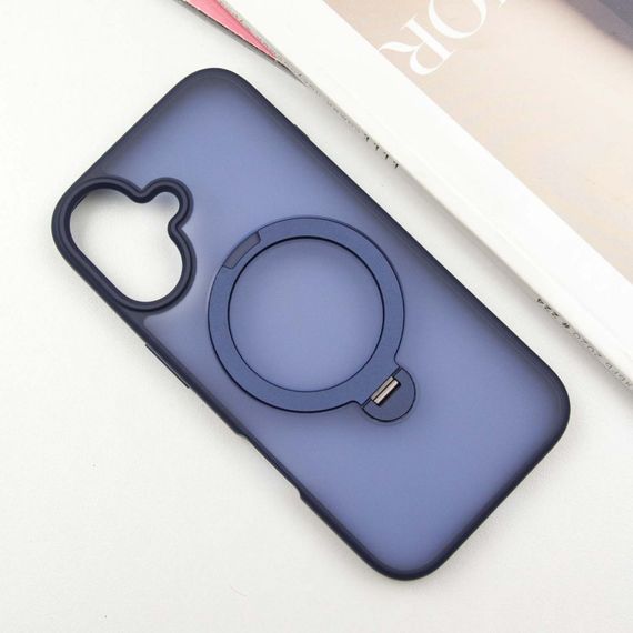 TPU+PC чохол Metal Buttons with MagSafe Colorful HQ Ring для Apple iPhone 16 (6.1") | Зображення 1