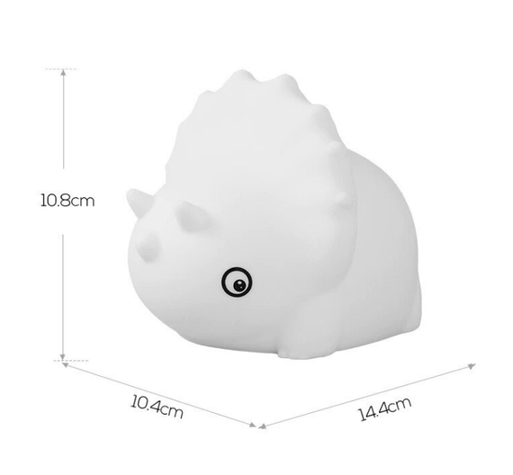 Декоративный ночник Polygonal Dinosaur LJC-150 динозавр детский силиконовый светильник для сна игрушка белый | Зображення 1