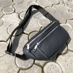 Бананка з відділеннями, Зручна чоловіча шкіряна бананка для міських прогулянок JM-56