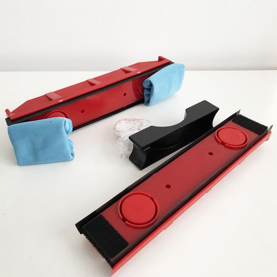 Щітка магнітна для миття скла з двох сторін Glider Червона XA-27 | Зображення 4